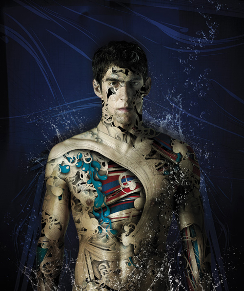بدن انسان مرد گرافیک نقاشی فتوشاپ